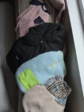 Mixed Cozy Pet Jackets - Black, Light Blue, Beige, Plaid XS